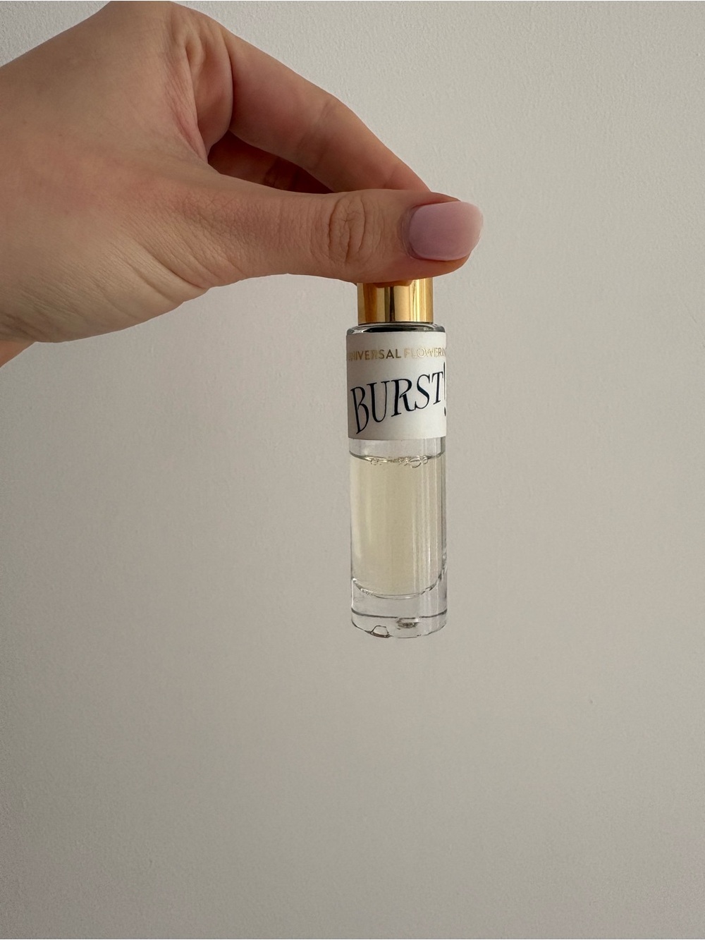 BURST Roller Perfume with Gold Cap - Clear Bottle half used